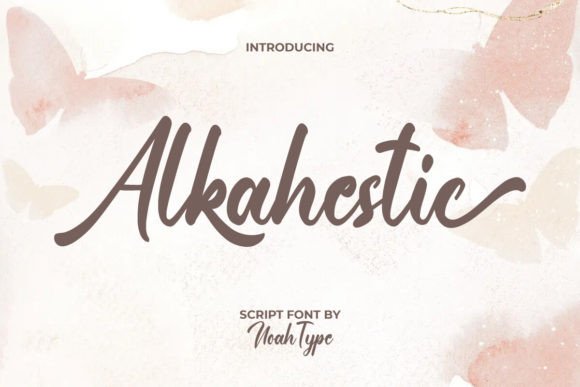 Alkahestic Typeface: Elevating Editorial Design with Modern Calligraphy