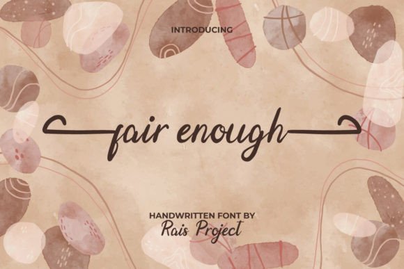 Fair Enough: A Handwritten Font for Authentic Small Business Branding