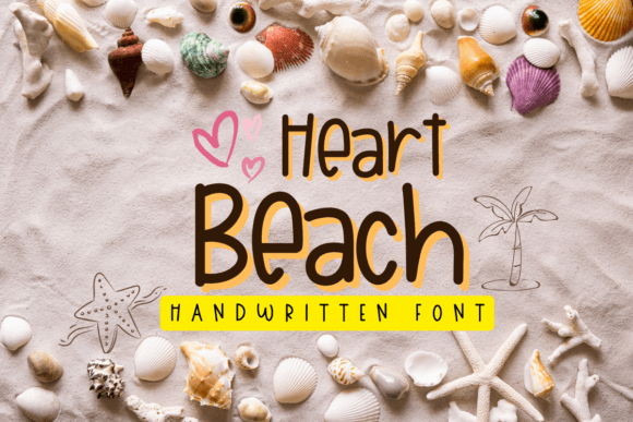 Heart Beach Font: A Handwritten Charm for Creative Projects