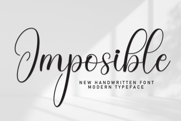 Imposible: A Handwritten Font for Editorial Design