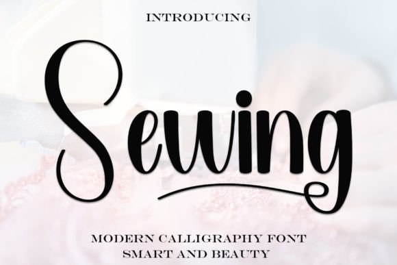 Sewing Script Font for Festive Creations