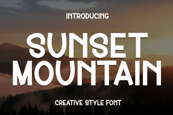 Sunset Mountain Font for Editorial Design